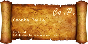 Csonka Paula névjegykártya